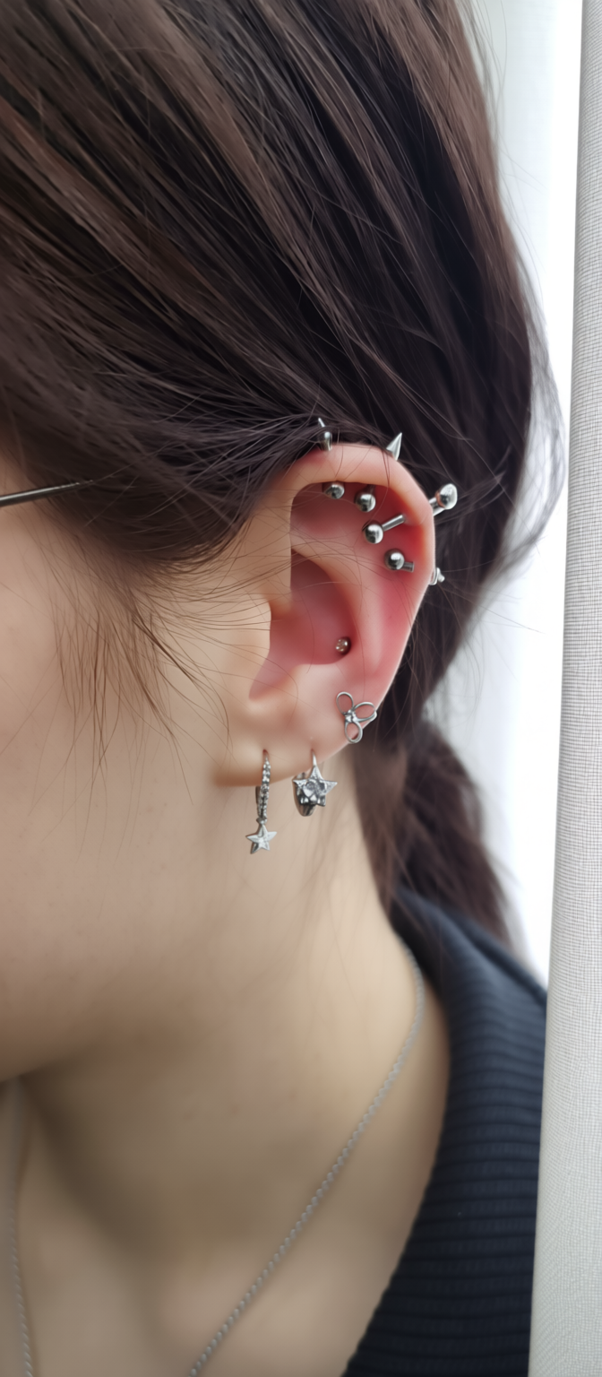 4x Helix, Conch, Lobe