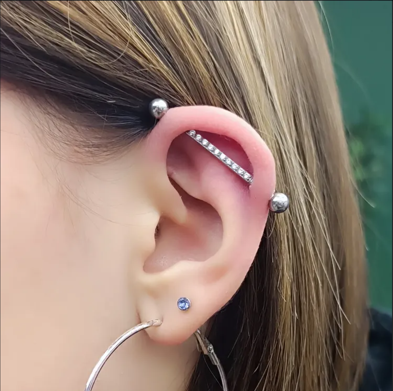 Industrial Piercing mit Kristall