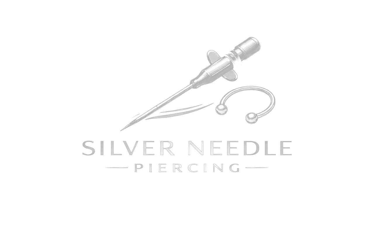 Silver Needle Piercing — Logo